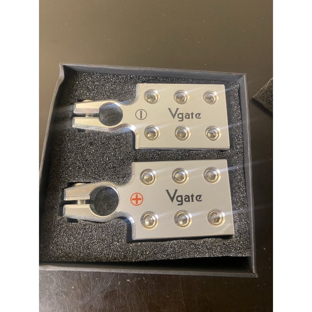 Vgate 6x00(2/0)AWG Gauge Lead-Acid Battery Terminals Clamp-Positive and Negative